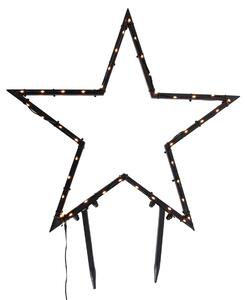Božični reflektor z zvezdo božični črn 60 cm vklj. LED IP44 - Kas