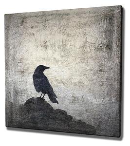 Stenska slika na platnu Black Bird, 45 x 45 cm