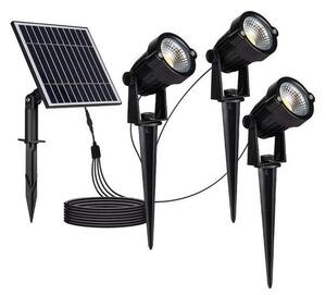 SET 3x LED Zunanja solarna svetilka 3xLED/1,2W/3,7V IP65 3000K