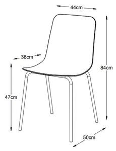 Turkizen plastičen jedilni stol Whitby – Unique Furniture