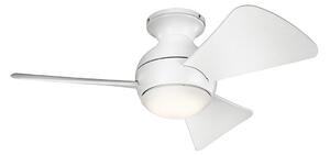 Kichler KLF-SOLA-34-WHT-LED Zatemnitveni stropni ventilator SOLA 10W/230V IP23+Daljinski upravljalnik