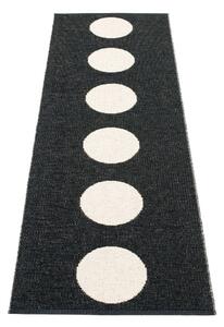 Črno-bel zunanji in notranji tekač 70x225 cm Vera Black – Pappelina