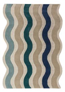 Modra ročno tkana volnena preproga 140x200 cm Cascade Wool – Flair Rugs
