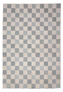 Modra pralna preproga iz mešanice bombaža 116x170 cm Muted Checkerboard – Flair Rugs