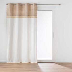 Belo-rjava zavesa iz mešanice jute 140x240 cm Cirrus – douceur d'intérieur