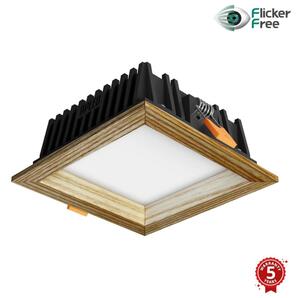 APLED - LED Svetilka SQUARE WOODLINE LED/6W/230V 3000K 12x12 cm pepel trden les