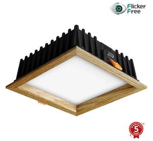 APLED - LED Svetilka SQUARE WOODLINE LED/12W/230V 3000K 17x17 cm hrast trden les