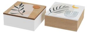 Škatle za shranjevanje v kompletu 2 ks s pokrovom/dekorativne ø 20x8,5 cm – Casa Selección
