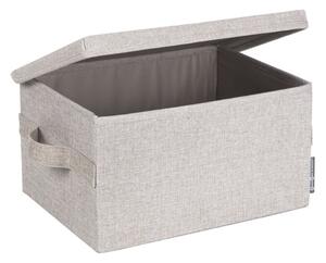 Bež tekstilna škatla za shranjevanje s pokrovom 35x19x26 cm Soft Storage – Bigso Box of Sweden