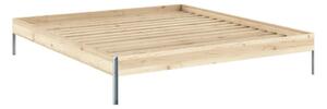 Zakonska postelja iz masivnega bora z letvenim dnom 180x200 cm v naravni barvi Core – Karup Design