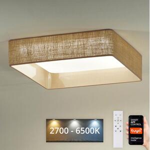 Brilagi-LED Zatemnitvena svetilka VELVET SQUARE LED/36W/230V Wi-Fi Tuya + Daljinski upravljalnik rjava