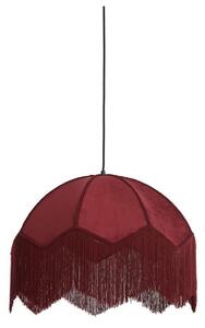 Bordo rdeča viseča svetilka s tekstilnim senčilom ø 60 cm Malacia – Light & Living