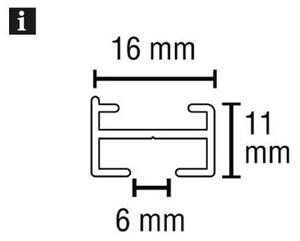 Kovinska tirnica za zaveso 160 cm Lucy – Gardinia