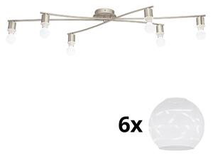 Eglo - LED Stropna svetilka MY CHOICE 6xE14/4W/230V krom/bela