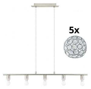 Eglo - LED Lestenec na vrvici MY CHOICE 5xE14/4W/230V krom