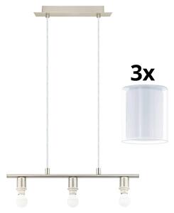 Eglo - LED Lestenec na vrvici MY CHOICE 3xE14/4W/230V krom/bela