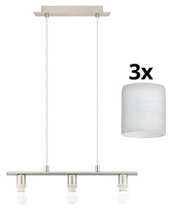 Eglo - LED Lestenec na vrvici MY CHOICE 3xE14/4W/230V krom/bela