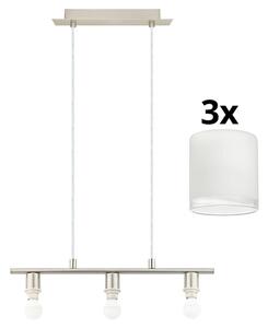 Eglo - LED Lestenec na vrvici MY CHOICE 3xE14/4W/230V krom/bela