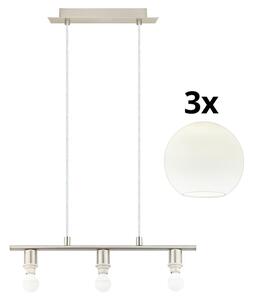 Eglo - LED Lestenec na vrvici MY CHOICE 3xE14/4W/230V krom/bela