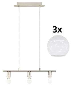 Eglo - LED Lestenec na vrvici MY CHOICE 3xE14/4W/230V krom/bela