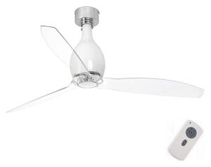 FARO 32020 - Stropni ventilator MINI ETERFAN bela/prozorna pr. 128 cm + Daljinski upravljalnik