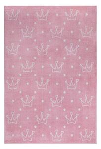 Rožnata otroška preproga 120x170 cm Crowns – Hanse Home