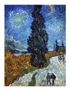 Reprodukcija slike Vincent van Gogh - Country Road in Provence by Night, 60 x 45 cm