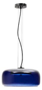Temno modra LED viseča svetilka s steklenim senčilom ø 38 cm Reig – Kave Home
