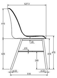 Rumen jedilni stol Unique Furniture Whistler