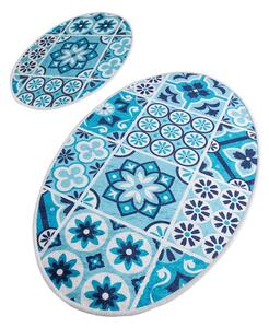 Modre kopalniške preproge v kompletu 2 ks 60x100 cm Ceramic – Foutastic