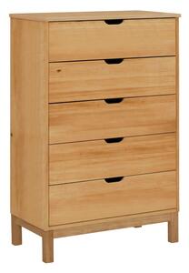 Visoka komoda iz masivnega bora v naravni barvi 113x39 cm Post – Støraa