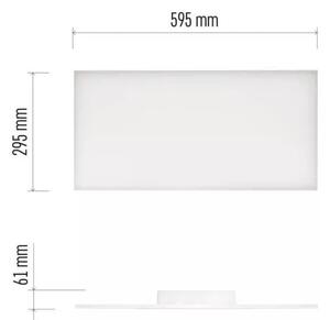 Bela LED stropna svetilka z daljinskim upravljalnikom 59.5x29.5 cm Irvi – EMOS