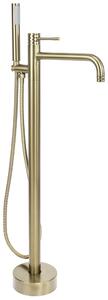 Samostoječa mešalna pipa Rea Lungo Diamond Brush Gold
