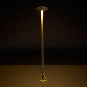 Moretti Luce LED-ulična svetilka Aura Disk, višina 80 cm, starinsko medenina, IP65, Bronasta / starinska medenina, Medenina, Podeželska hiša / Rustikalna