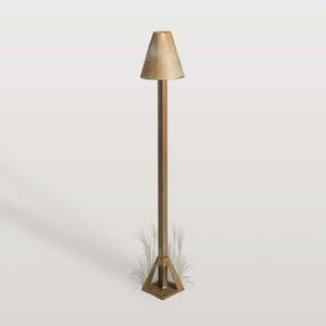 Moretti Luce LED-svetilka za podnožje Silva Disk, višina 50 cm, starinsko medenina, Bronasta / starinska medenina, Medenina, Podeželska hiša / Rustikalna