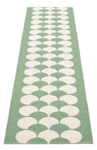 Zelen/kremno bel zunanji in notranji tekač 70x250 cm Poppy Oregano – Pappelina