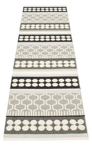 Siv/kremno bel zunanji in notranji tekač 70x270 cm Asta Warm Grey – Pappelina