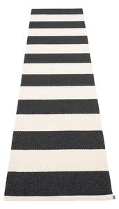 Črno-bel zunanji in notranji tekač 70x300 cm Bob Black Vanilla – Pappelina