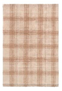 Svetlo rožnata pralna ročno tkana bombažna preproga 90x120 cm Tartan Rose – Lorena Canals
