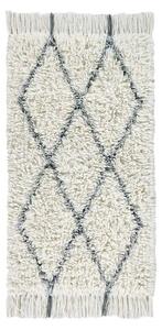 Kremno bela pralna ročno tkana volnena preproga 80x140 cm Berber Soul – Lorena Canals