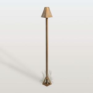 Moretti Luce LED-ulična svetilka Silva Frame, višina 80 cm, starinsko medenina, IP65, Bronasta / starinska medenina, Medenina, Podeželska hiša / Rustikalna
