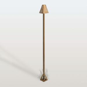 Moretti Luce LED-ulična svetilka Silva Frame, višina 100 cm, starinsko medenina, IP65, Bronasta / starinska medenina, Medenina, Podeželska hiša / Rustikalna