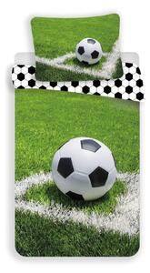 Zelena enojna bombažna otroška posteljnina 140x200 cm Football – Jerry Fabrics