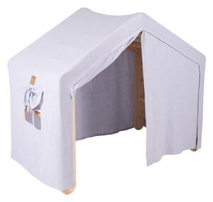 Piklerjev trikotnik iz masivnega bora v modri in naravni barvi 112x61x94 cm Montessori – Meowbaby