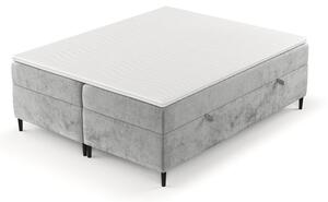 Siva boxspring postelja s prostorom za shranjevanje 140x200 cm Araya – Maison de Rêve