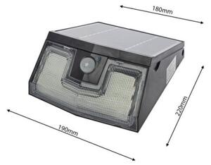 LED Solarna stenska svetilka s senzorjem TRANSFORMER LED/7W/3,7V IP65 + Daljinski upravljalnik