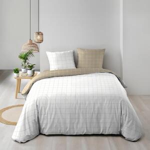 Belo-bež bombažna posteljnina za zakonsko posteljo 200x200 cm Cadria – douceur d'intérieur
