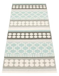 Siv/turkizen zunanji in notranji tekač 70x180 cm Asta Pale Turquoise – Pappelina