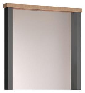 STENSKO OGLEDALO, 73/69/7 cm steklo, leseni material