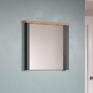 STENSKO OGLEDALO, 73/69/7 cm steklo, leseni material